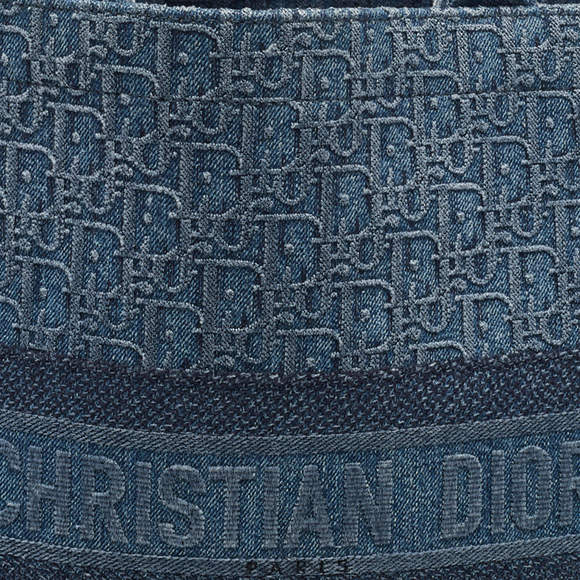 Dior Blue Oblique Denim Large Book Tote - Picture 6 of 9